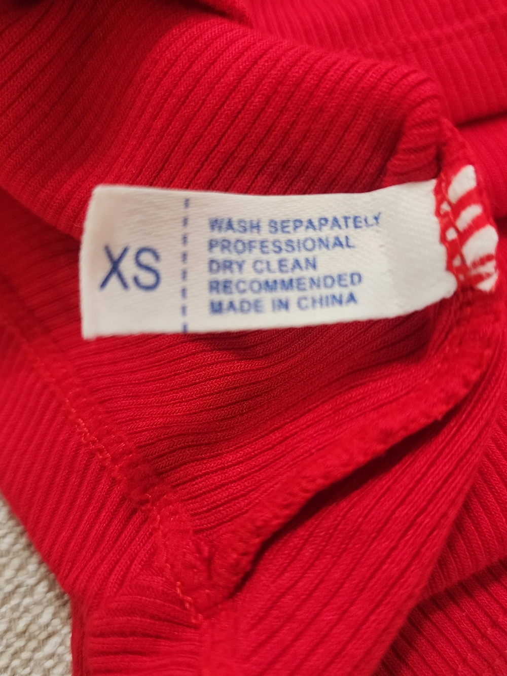 Women’s Red Ribbed Racerback Tank Top - Picture 10 of 11